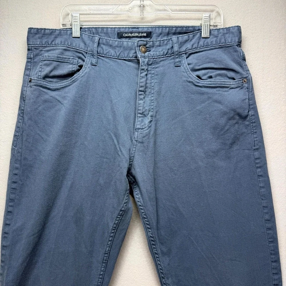 Calvin Klein Jeans Chino Mens 36x34 Blue Stretch All Day Street Comfort Straight